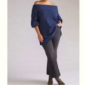 Final Sale 🔥 No More Low Offers ANTHROPOLOGIE OFF-THE-SHOULDER PULLOVER Size XS